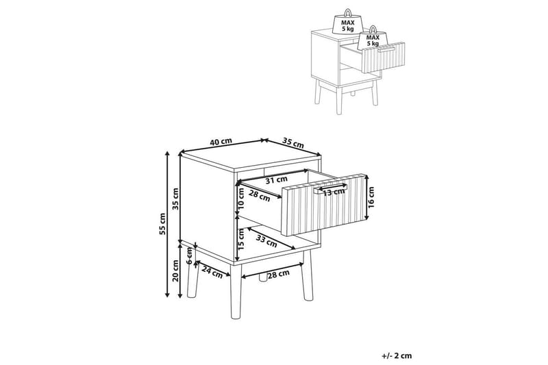 Sängbord Lynwood - Möbler - Bord & matgrupper - Avlastningsbord - Sängbord & nattduksbord