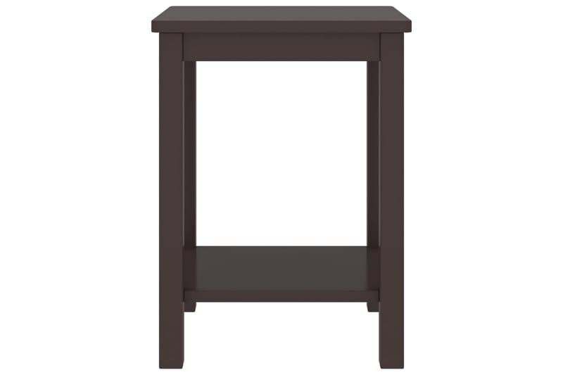 Sängbord mörkbrun 35x30x47 cm massiv furu - Brun - Sängbord & nattduksbord