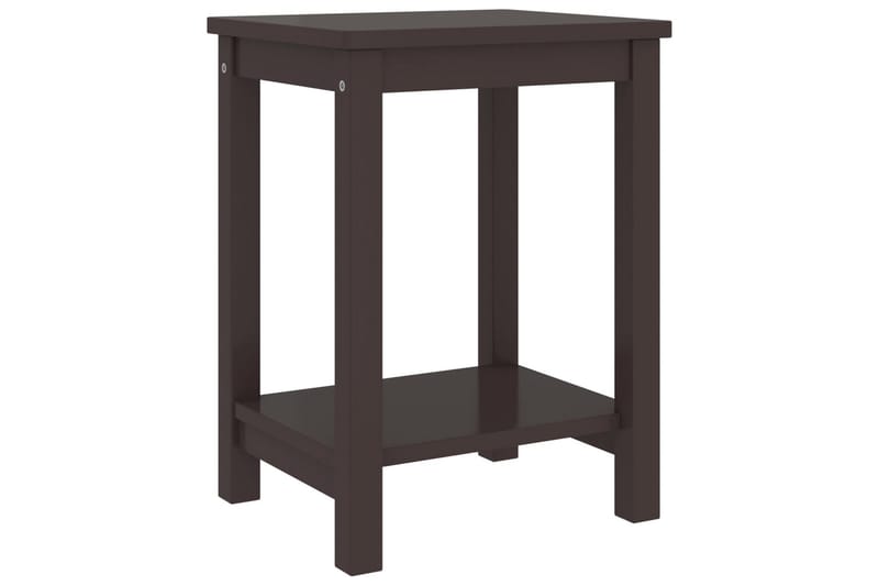 Sängbord mörkbrun 35x30x47 cm massiv furu - Brun - Sängbord & nattduksbord