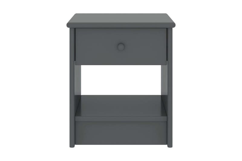 Sängbord mörkgrå 35x30x40 cm massiv furu - Grå - Möbler - Bord & matgrupper - Avlastningsbord - Sängbord & nattduksbord
