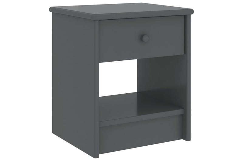 Sängbord mörkgrå 35x30x40 cm massiv furu - Grå - Möbler - Bord & matgrupper - Avlastningsbord - Sängbord & nattduksbord