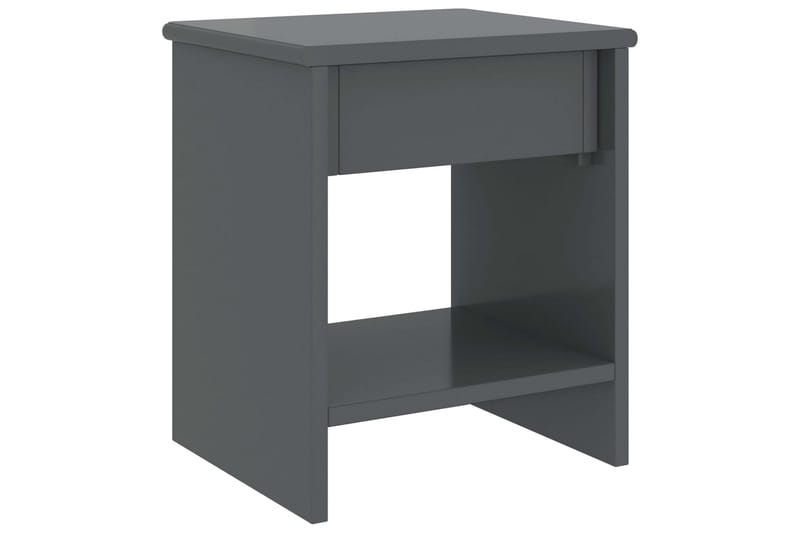 Sängbord mörkgrå 35x30x40 cm massiv furu - Grå - Möbler - Bord & matgrupper - Avlastningsbord - Sängbord & nattduksbord
