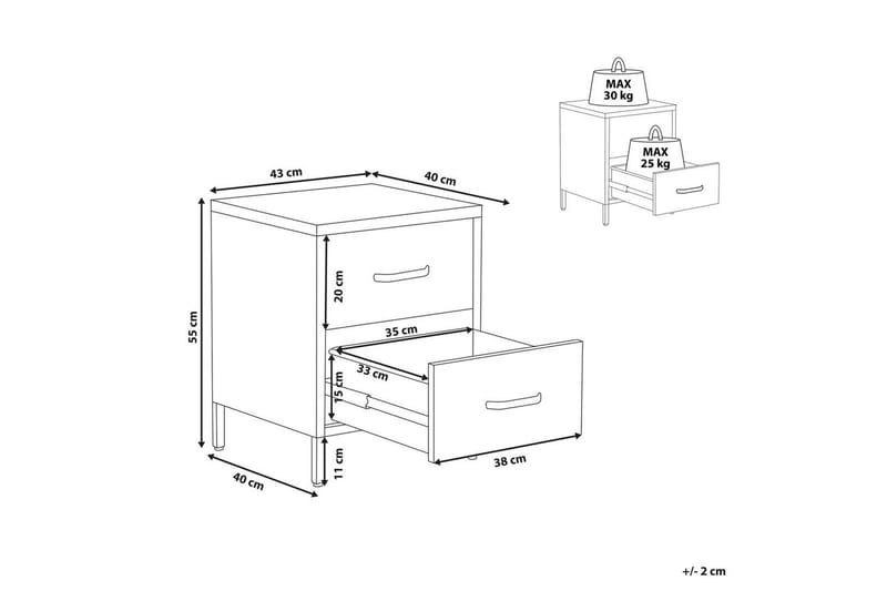 Sängbord Malavi Blå - Blå - Möbler - Bord & matgrupper - Avlastningsbord - Sängbord & nattduksbord