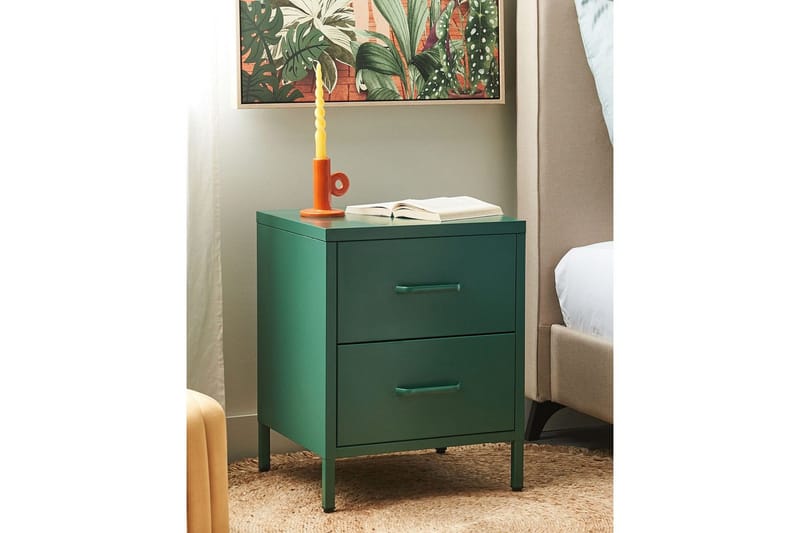 Sängbord Malavi Grön - Grön - Möbler - Bord & matgrupper - Avlastningsbord - Sängbord & nattduksbord