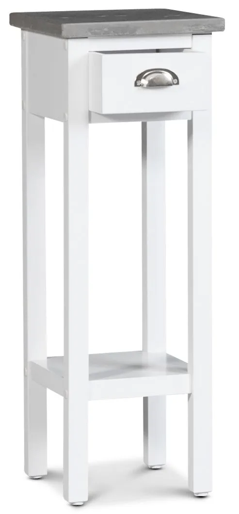 Sängbord med cementskiva - Hugo - Vit - Möbler - Bord & matgrupper - Avlastningsbord - Sängbord & nattduksbord