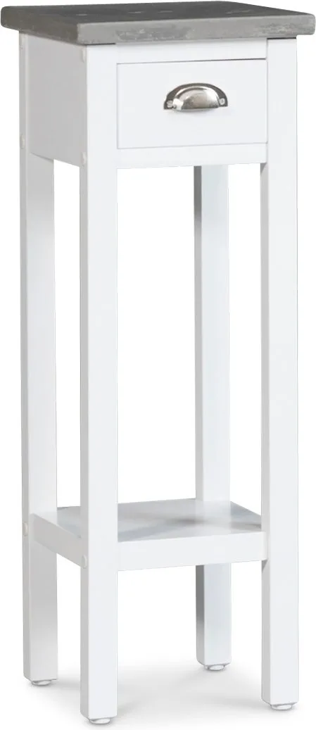 Sängbord med cementskiva - Hugo, Vit