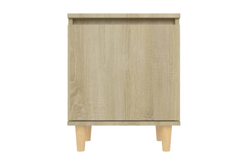 Sängbord med massiva träben sonoma-ek 40x30x50 cm - Brun - Möbler - Bord & matgrupper - Avlastningsbord - Sängbord & nattduksbord