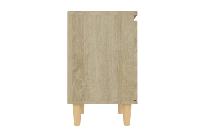 Sängbord med massiva träben sonoma-ek 40x30x50 cm - Brun - Möbler - Bord & matgrupper - Avlastningsbord - Sängbord & nattduksbord