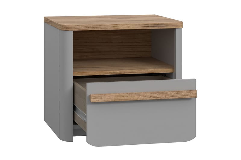 Ahmetbay Sängbord 41x49 cm - Grå/Brun - Möbler - Bord & matgrupper - Avlastningsbord - Sängbord & nattduksbord