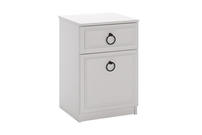 Ajra Sängbord 40x38 cm Vit - Hanah Home - Möbler - Bord & matgrupper - Avlastningsbord - Sängbord & nattduksbord