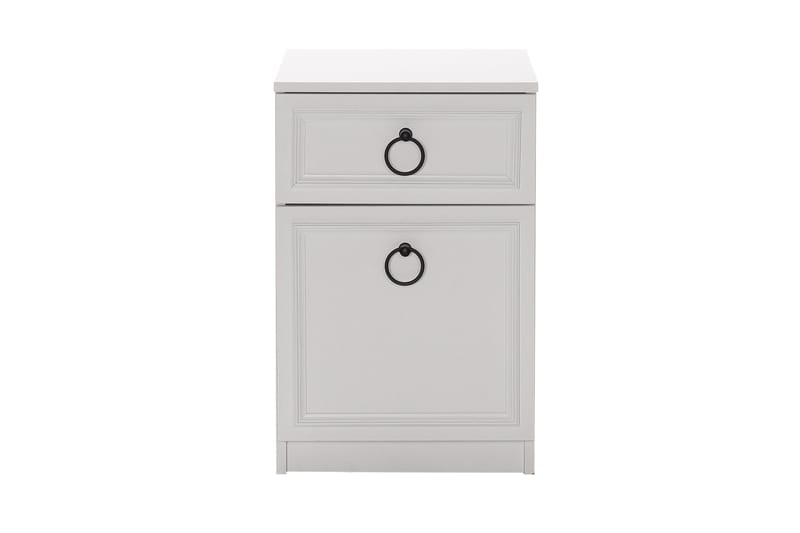 Ajra Sängbord 40x38 cm Vit - Hanah Home - Möbler - Bord & matgrupper - Avlastningsbord - Sängbord & nattduksbord