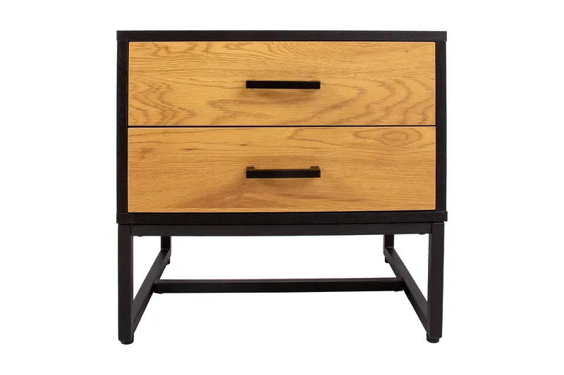 Amsterdam Sängbord Ek/Svart, undefined
