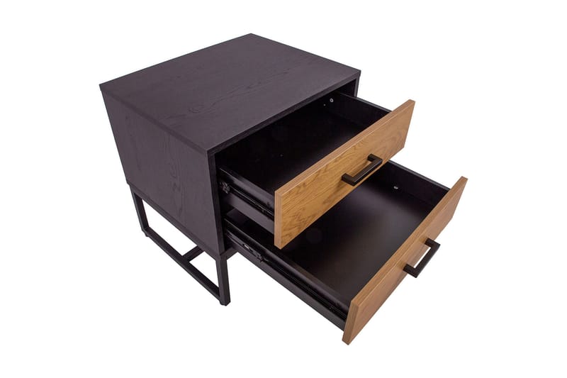 Amsterdam Sängbord Ek/Svart - Möbler - Bord & matgrupper - Avlastningsbord - Sängbord & nattduksbord