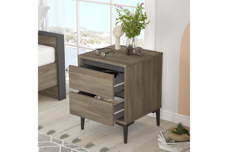 Andifli Sängbord 45x58,6 cm - Brun - Möbler - Bord & matgrupper - Avlastningsbord - Sängbord & nattduksbord