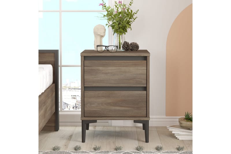 Andifli Sängbord 45x58,6 cm - Brun - Möbler - Bord & matgrupper - Avlastningsbord - Sängbord & nattduksbord