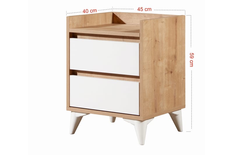 Andifli Sängbord 45x59 cm - Blå - Möbler - Bord & matgrupper - Avlastningsbord - Sängbord & nattduksbord