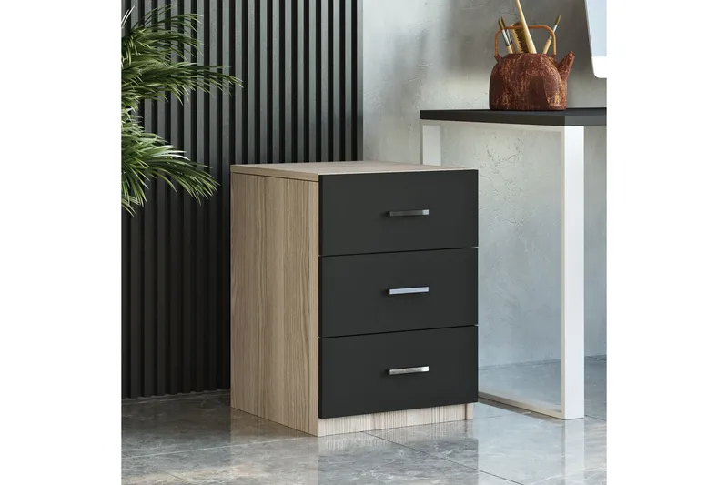 Barrock Sängbord 45 cm - Natur/Svart - Möbler - Bord & matgrupper - Avlastningsbord - Sängbord & nattduksbord