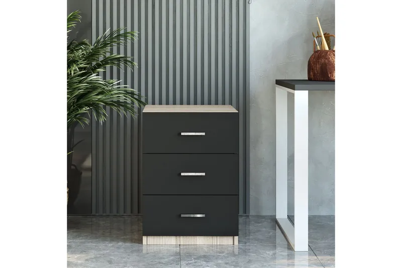 Barrock Sängbord 45 cm - Natur/Svart - Möbler - Bord & matgrupper - Avlastningsbord - Sängbord & nattduksbord