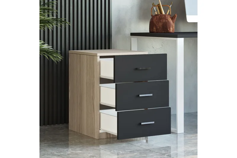 Barrock Sängbord 45 cm - Natur/Svart - Möbler - Bord & matgrupper - Avlastningsbord - Sängbord & nattduksbord