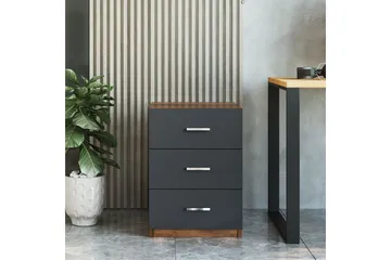 Barrock Sängbord 45 cm - Teak/Antracit - Möbler - Bord & matgrupper - Avlastningsbord - Sängbord & nattduksbord