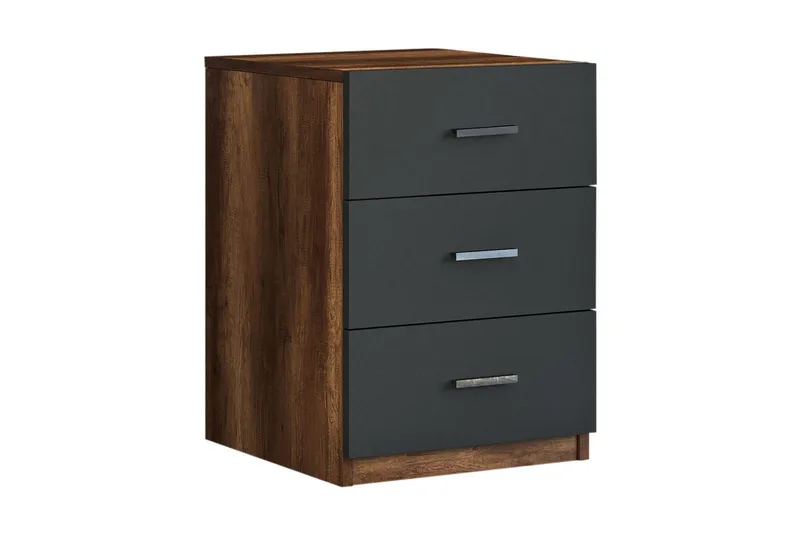 Barrock Sängbord 45 cm - Teak/Antracit - Möbler - Bord & matgrupper - Avlastningsbord - Sängbord & nattduksbord