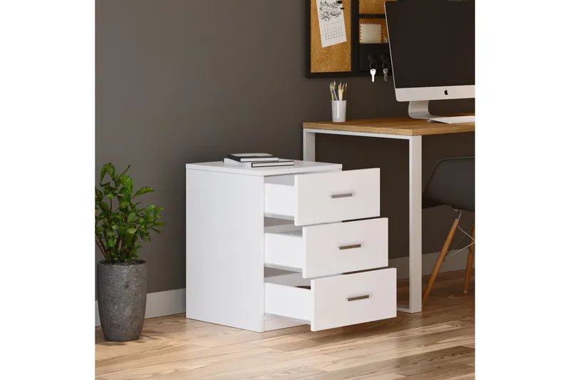 Barrock Sängbord 45 cm - Vit - Möbler - Bord & matgrupper - Avlastningsbord - Sängbord & nattduksbord