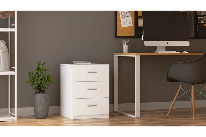 Barrock Sängbord 45 cm - Vit - Möbler - Bord & matgrupper - Avlastningsbord - Sängbord & nattduksbord