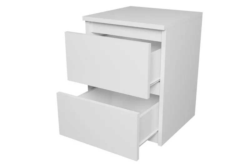 Basildon Sängbord 30 cm med Förvaring 2 Lådor - Svart - Möbler - Bord & matgrupper - Avlastningsbord - Sängbord & nattduksbord