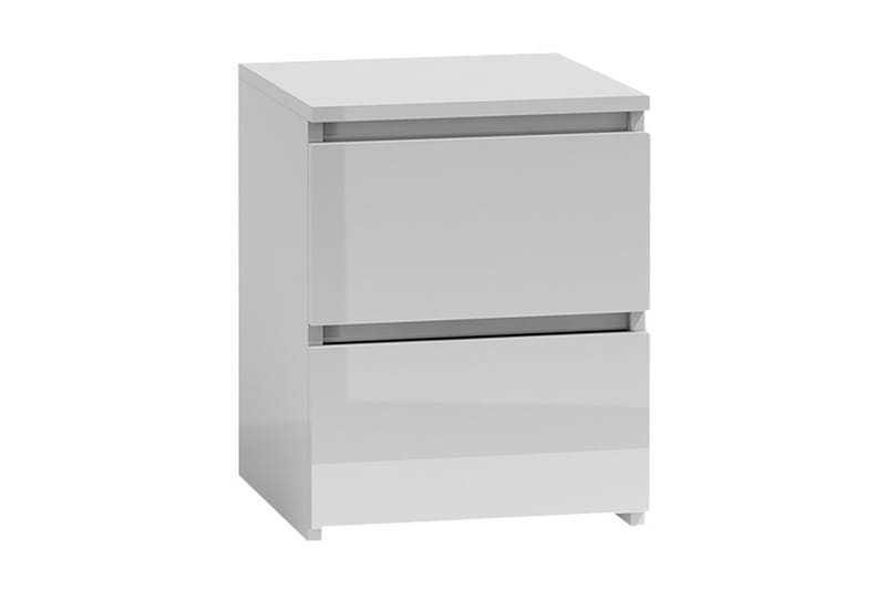 Basildon Sängbord 40 cm med Förvaring 2 Lådor - Vit - Möbler - Bord & matgrupper - Avlastningsbord - Sängbord & nattduksbord