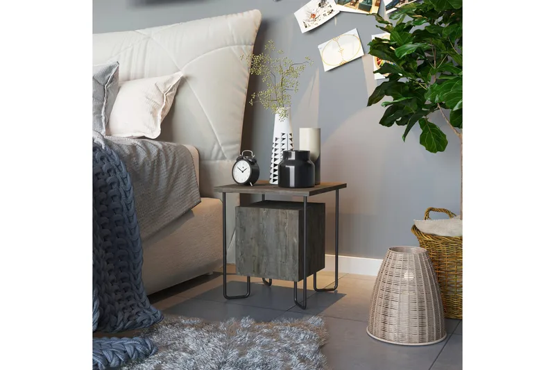 Berghagen Sängbord - Brun - Möbler - Bord & matgrupper - Avlastningsbord - Sängbord & nattduksbord