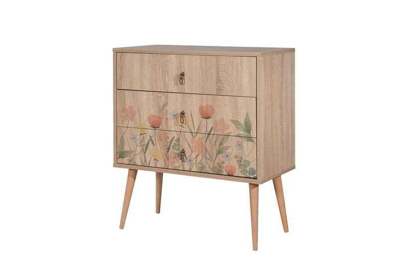 Bertoaria Sängbord 80x40 cm Brun - Hanah Home - Möbler - Bord & matgrupper - Avlastningsbord - Sängbord & nattduksbord