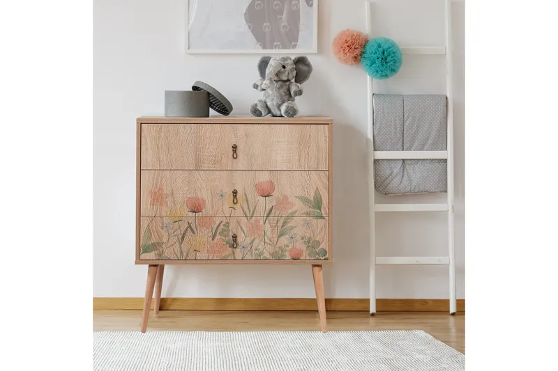 Bertoaria Sängbord 80x40 cm Brun - Hanah Home - Möbler - Bord & matgrupper - Avlastningsbord - Sängbord & nattduksbord