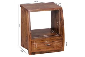 Bielss Sängbord 45 cm med Förvaring Låda + Hylla - Möbler - Bord & matgrupper - Avlastningsbord - Sängbord & nattduksbord