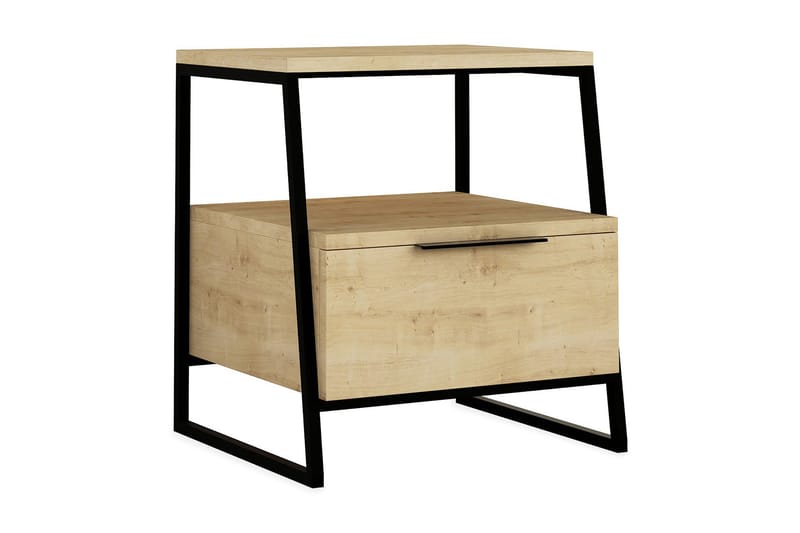 Bodsjö Sängbord 45 cm med Förvaring Hylla + Lucka - Brun - Möbler - Bord & matgrupper - Avlastningsbord - Sängbord & nattduksbord