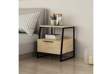 Bodsjö Sängbord 45 cm med Förvaring Hylla + Lucka - Brun - Möbler - Bord & matgrupper - Avlastningsbord - Sängbord & nattduksbord