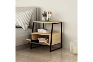 Bodsjö Sängbord 45 cm med Förvaring Hylla + Lucka - Brun - Möbler - Bord & matgrupper - Avlastningsbord - Sängbord & nattduksbord