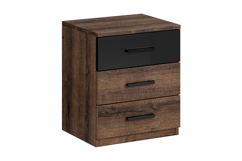 Bovera Sängbord 41x46 cm - Teak/Svart - Möbler - Bord & matgrupper - Avlastningsbord - Sängbord & nattduksbord