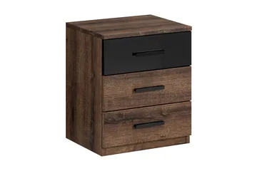 Bovera Sängbord 41x46 cm - Teak/Svart - Möbler - Bord & matgrupper - Avlastningsbord - Sängbord & nattduksbord