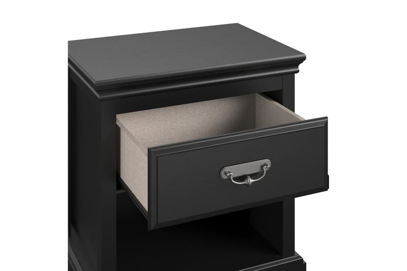 Bristol Sängbord 60x42 cm Svart - Dorel Home - Möbler - Bord & matgrupper - Avlastningsbord - Sängbord & nattduksbord