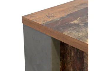 Cadle Sängbord 62 cm i Trä med Valnötsutseende, Förvaring med 2 Lådor och Hylla - Brun/Grå - Möbler - Bord & matgrupper - Avlastningsbord - Sängbord & nattduksbord