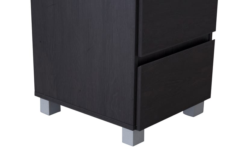Celina Sängbord 40 cm med Förvaring 2 Lådor - Svart - Sängbord & nattduksbord