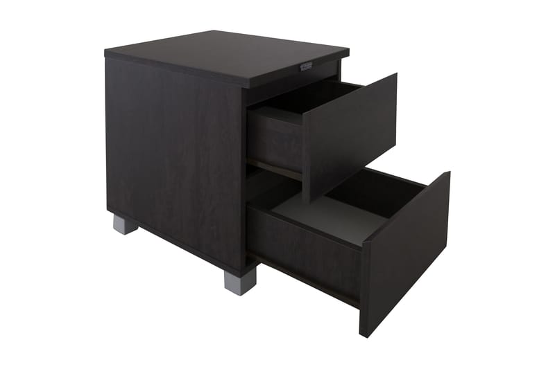 Celine Sängbord 40 cm med Förvaring 2 Lådor - Svart - Möbler - Bord & matgrupper - Avlastningsbord - Sängbord & nattduksbord