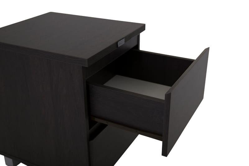 Celine Sängbord 40 cm med Förvaring 2 Lådor - Svart - Möbler - Bord & matgrupper - Avlastningsbord - Sängbord & nattduksbord