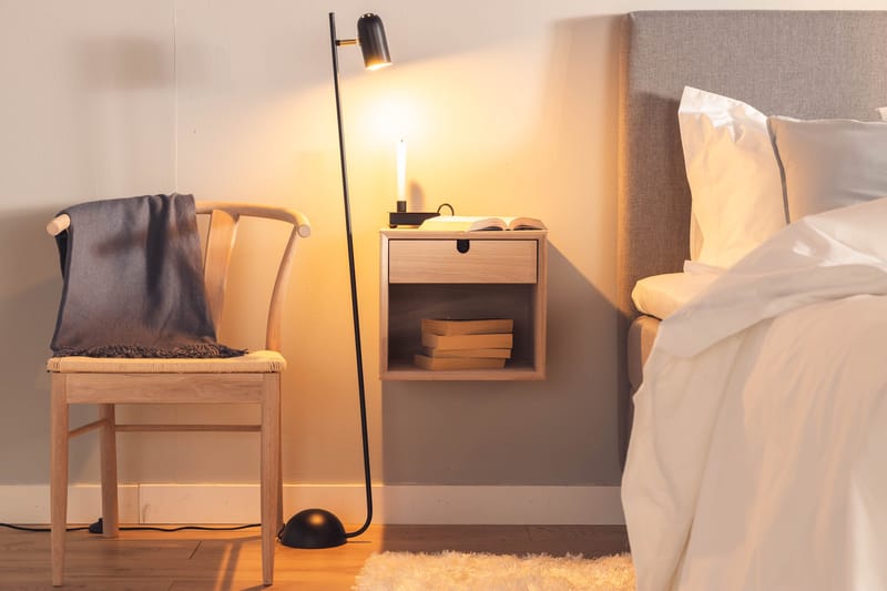 Century Sängbord 37 cm Hög med Förvaring Låda - Beige - Möbler - Bord & matgrupper - Avlastningsbord - Sängbord & nattduksbord