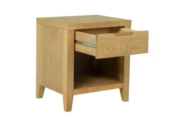 Chamba Sängbord 50 cm i Trä med Förvaring och Lådor - Träfärgad - Möbler - Bord & matgrupper - Avlastningsbord - Sängbord & nattduksbord