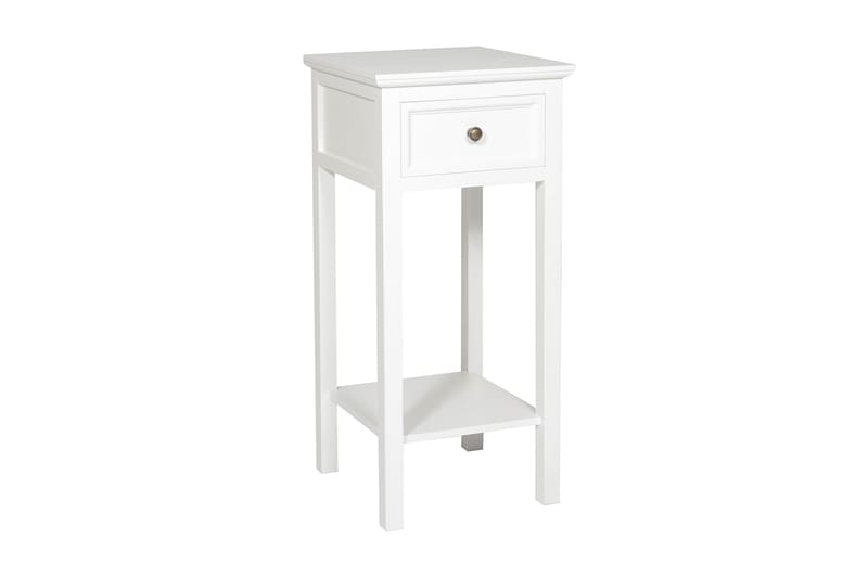 Cleana Sängbord 75 cm med Förvaring Låda - Vit - Möbler - Bord & matgrupper - Avlastningsbord - Sängbord & nattduksbord