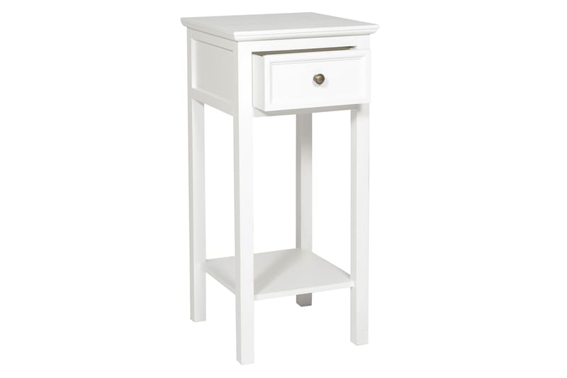Cleana Sängbord 75 cm med Förvaring Låda - Vit - Möbler - Bord & matgrupper - Avlastningsbord - Sängbord & nattduksbord