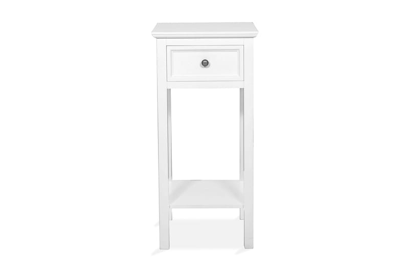 Cleana Sängbord 75 cm med Förvaring Låda, Vit