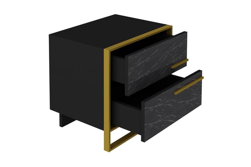 Cofield Nattduksbord 50 cm - Guld|Svart - Sängbord & nattduksbord