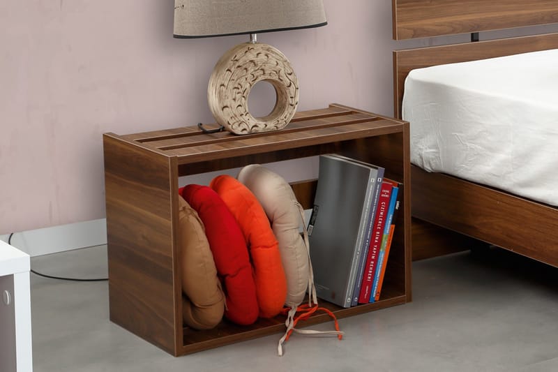 Comfortale Sängbord 60 cm - Valnötsbrun - Möbler - Bord & matgrupper - Avlastningsbord - Sängbord & nattduksbord